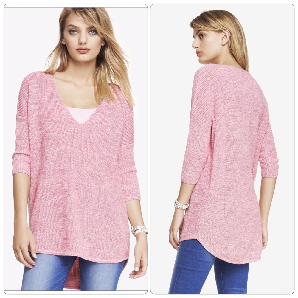Pink Marled london tunic sweater